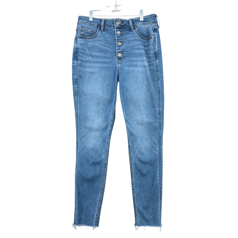 Old Navy Rockstar Super Skinny Womens 12 Cotton Blend Blue Jeans